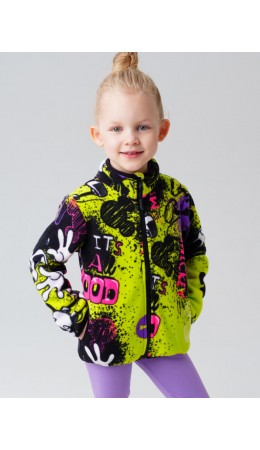 Куртка трикотажная для девочек разноцветный