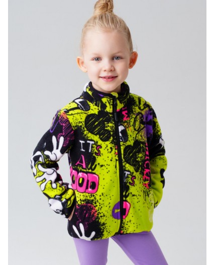 Куртка трикотажная для девочек разноцветный