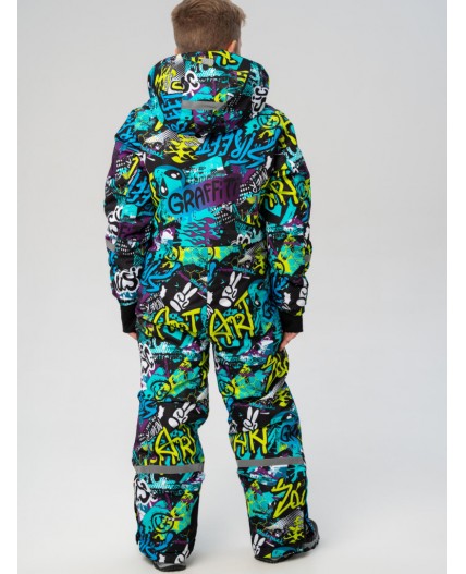 Комбинезон текстильный с полиуретановым покрытием для мальчиков черный