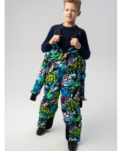 Комбинезон текстильный с полиуретановым покрытием для мальчиков черный