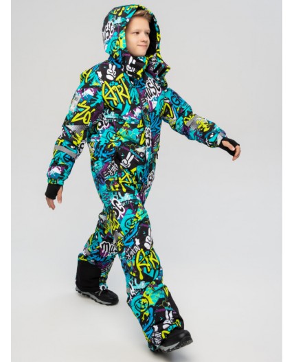 Комбинезон текстильный с полиуретановым покрытием для мальчиков черный