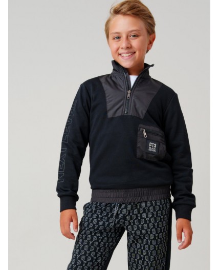 Толстовка трикотажная для мальчиков черный
