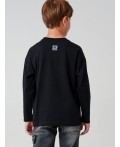 Фуфайка трикотажная для мальчиков (футболка с длинными рукавами) черный