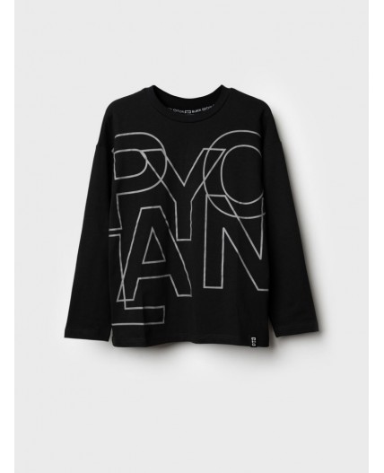 Фуфайка трикотажная для мальчиков (футболка с длинными рукавами) черный