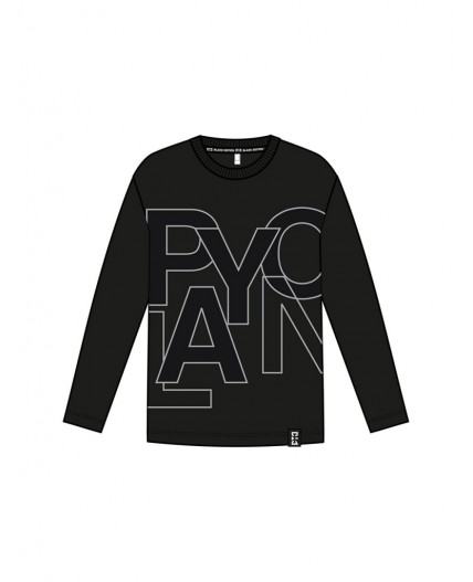 Фуфайка трикотажная для мальчиков (футболка с длинными рукавами) черный