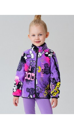 Куртка трикотажная для девочек разноцветный