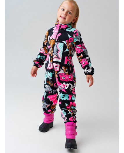 Комбинезон трикотажный для девочек разноцветный