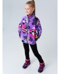 Куртка трикотажная для девочек разноцветный