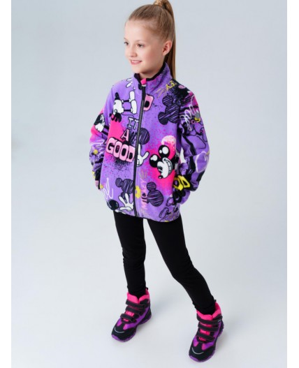 Куртка трикотажная для девочек разноцветный