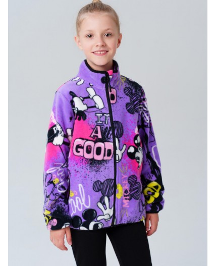 Куртка трикотажная для девочек разноцветный