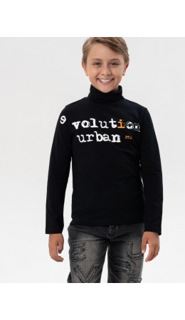 Водолазка трикотажная для мальчиков черный