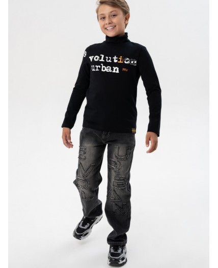 Водолазка трикотажная для мальчиков черный