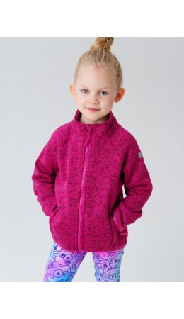 Куртка трикотажная для девочек малиновый