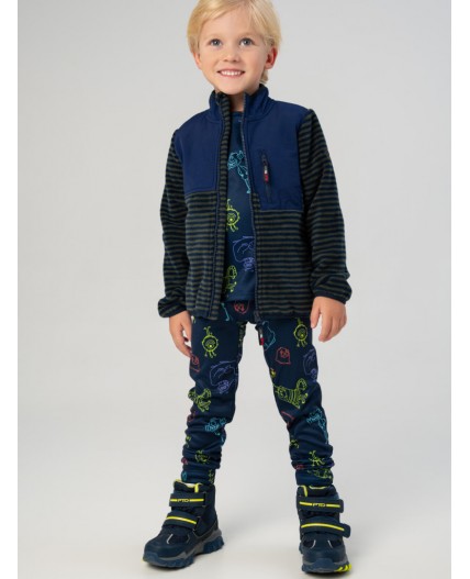 Куртка трикотажная для мальчиков тёмно-синий