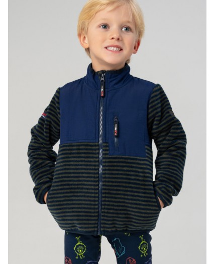 Куртка трикотажная для мальчиков тёмно-синий