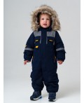 Комбинезон детский текстильный с полиуретановым покрытием для мальчиков тёмно-синий