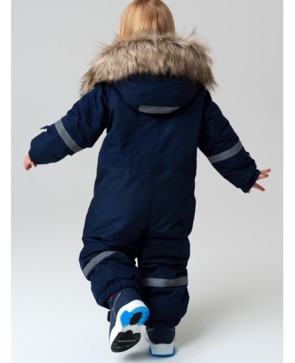 Комбинезон детский текстильный с полиуретановым покрытием для мальчиков тёмно-синий