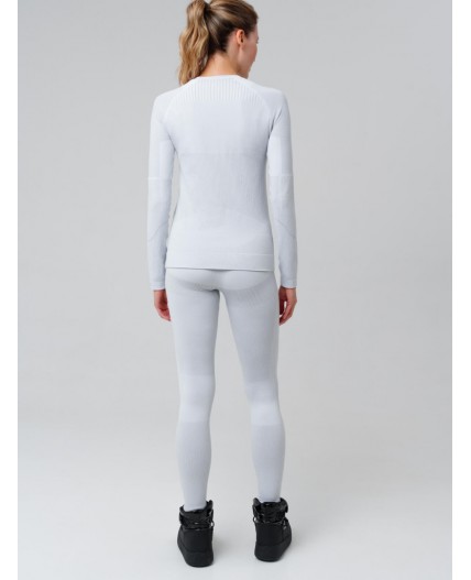 Термокомплект трикот. для женщин: фуфайка (футболка) с длин. рук, брюки для эпизод. использования белый