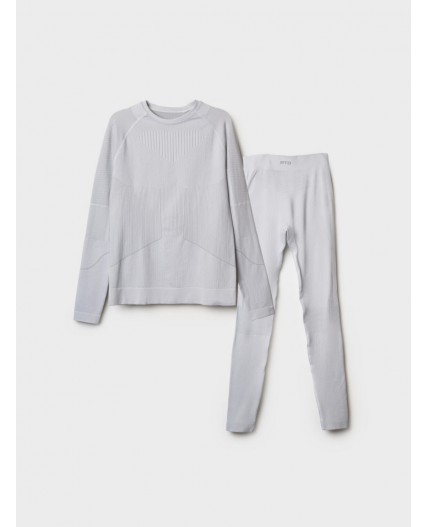 Термокомплект трикот. для женщин: фуфайка (футболка) с длин. рук, брюки для эпизод. использования белый