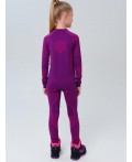 Термокомплект трикот. для девочек: фуфайка (футболка) с длин. рук, брюки для эпизод. использования малиновый