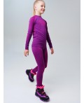 Термокомплект трикот. для девочек: фуфайка (футболка) с длин. рук, брюки для эпизод. использования малиновый