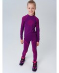 Термокомплект трикот. для девочек: фуфайка (футболка) с длин. рук, брюки для эпизод. использования малиновый