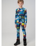 Термокомплект трикот. для мальчиков: фуфайка (футболка) с длин. рук, брюки для эпизод. использования разноцветный