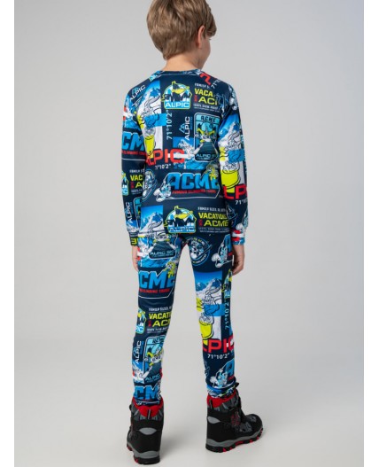 Термокомплект трикот. для мальчиков: фуфайка (футболка) с длин. рук, брюки для эпизод. использования разноцветный