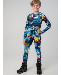 Термокомплект трикот. для мальчиков: фуфайка (футболка) с длин. рук, брюки для эпизод. использования разноцветный