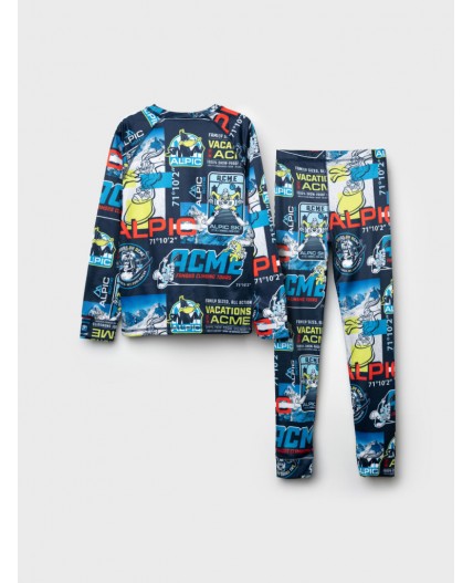 Термокомплект трикот. для мальчиков: фуфайка (футболка) с длин. рук, брюки для эпизод. использования разноцветный