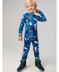 Термокомплект трикот. для мальчиков: фуфайка (футболка) с длин. рук, брюки для эпизод. использования разноцветный
