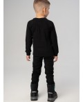 Термокомплект трикот. для мальчиков: фуфайка (футболка) с длин. рук, брюки для эпизод. использования черный