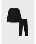 Термокомплект трикот. для мальчиков: фуфайка (футболка) с длин. рук, брюки для эпизод. использования черный