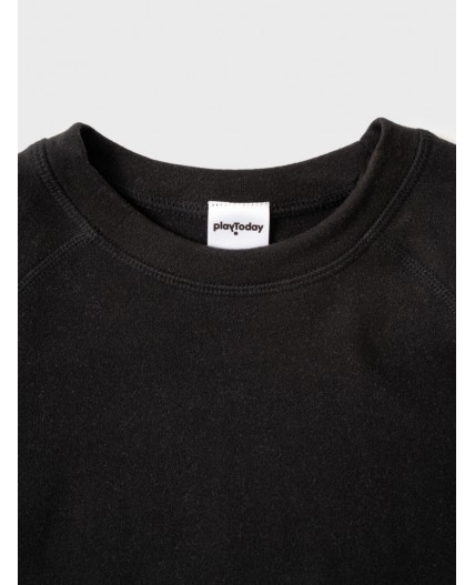 Термокомплект трикот. для мальчиков: фуфайка (футболка) с длин. рук, брюки для эпизод. использования черный