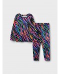 Термокомплект трикот. для девочек: фуфайка (футболка) с длин. рук, брюки для эпизод. использования разноцветный