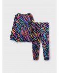 Термокомплект трикот. для девочек: фуфайка (футболка) с длин. рук, брюки для эпизод. использования разноцветный