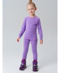 Термокомплект трикот. для девочек: фуфайка (футболка) с длин. рук, брюки для эпизод. использования сиреневый