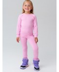 Термокомплект трикот. для девочек: фуфайка (футболка) с длин. рук, брюки для эпизод. использования розовый