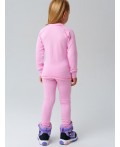 Термокомплект трикот. для девочек: фуфайка (футболка) с длин. рук, брюки для эпизод. использования розовый