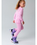 Термокомплект трикот. для девочек: фуфайка (футболка) с длин. рук, брюки для эпизод. использования розовый
