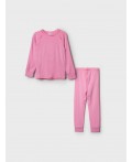 Термокомплект трикот. для девочек: фуфайка (футболка) с длин. рук, брюки для эпизод. использования розовый