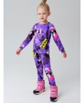 Термокомплект трикот. для девочек: фуфайка (футболка) с длин. рук, брюки для эпизод. использования разноцветный