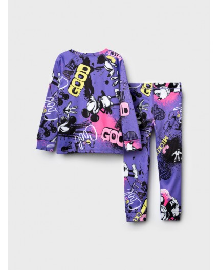 Термокомплект трикот. для девочек: фуфайка (футболка) с длин. рук, брюки для эпизод. использования разноцветный