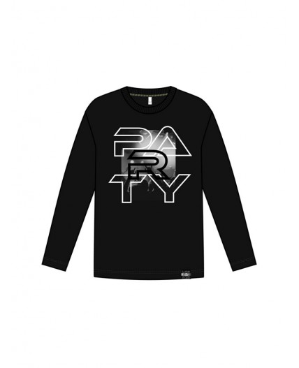 Фуфайка трикотажная для мальчиков (футболка с длинными рукавами) черный