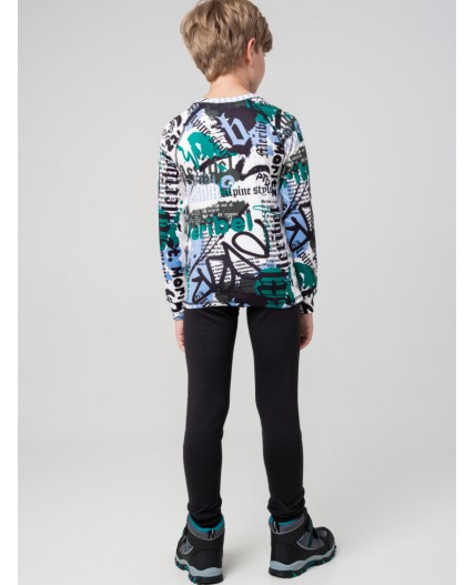 Термокомплект трикотажный для мальчиков: брюки, толстовка для эпизодического использования черный