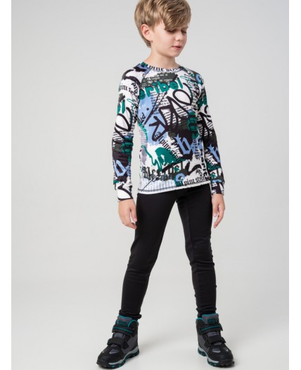 Термокомплект трикотажный для мальчиков: брюки, толстовка для эпизодического использования черный