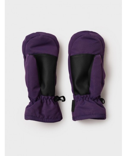 Варежки текстильные для девочек черный,бордовый