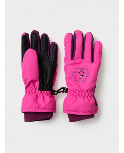 Перчатки текстильные для девочек черный,розовый,бордовый