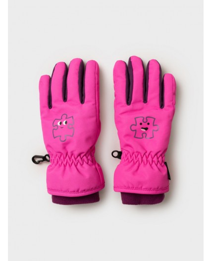 Перчатки текстильные для девочек черный,розовый,бордовый