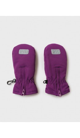 Варежки детские текстильные для девочек черный,бордовый